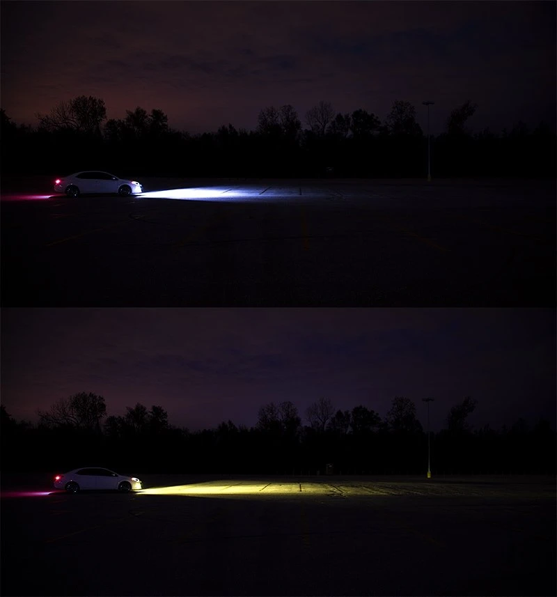 H9/H11 Dual-Color LED Headlight Conversion Kit with Fog Light Function - White/Yellow - 4,500 Lumens/Set - Fanless Design 7 H9/H11 Dual-Color LED Headlight Conversion Kit with Fog Light Function - White/Yellow - 4,500 Lumens/Set - Fanless Design - Image 7