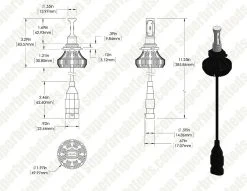 9006 LED Fanless Headlight/Fog Light Conversion Kit - 4,000 Lumens/Set for Cars, Trucks, SUVs -Nebo Sales Store 9006 hlv4 m for site