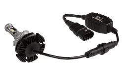 9006 LED Fanless Headlight & Fog Light Conversion Kit - 5,000 Lumens, Adjustable Color Temperature, Compact Heat Sinks - Natural White -Nebo Sales Store 9006 hlv5 back motorcycle