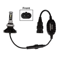 9006 LED Fanless Headlight & Fog Light Conversion Kit - 5,000 Lumens, Adjustable Color Temperature, Compact Heat Sinks - Natural White -Nebo Sales Store 9006 hlv5 profile motorcycle0