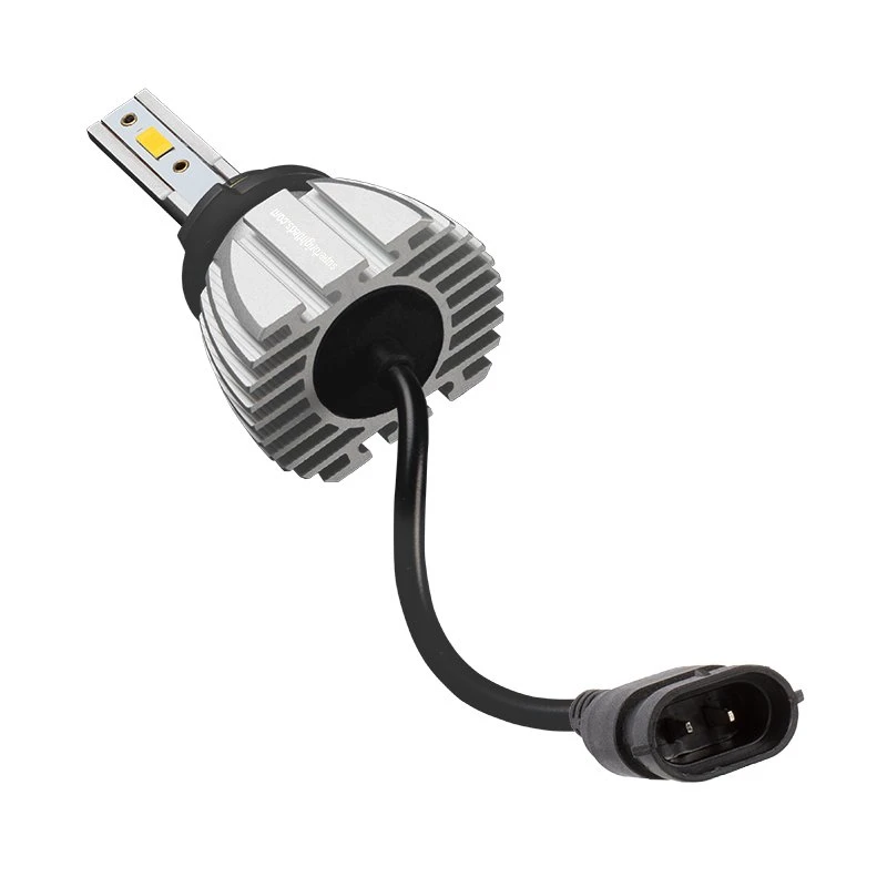 9006 Yellow LED Fog Light Bulbs - 4,400 Lumens/Set with Internal Driver for Cars, Trucks & SUVs 2 9006 Yellow LED Fog Light Bulbs - 4,400 Lumens/Set with Internal Driver for Cars, Trucks & SUVs - Image 2