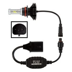 9007 LED Fanless Headlight & Fog Light Conversion Kit - 5,000 Lumens, Adjustable Color Temperature, Compact Heat Sinks -Nebo Sales Store 9007 hlv5 connection0