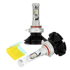 9012 LED Fanless Headlight & Fog Light Conversion Kit - 5,000 Lumens, Adjustable Color Temperature, Compact Heat Sinks
