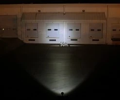 6" Off-Road LED Work Light - 12W, 1,350 Lumens, Adjustable Spot Light with Handle & Integrated Switch -Nebo Sales Store LED Aimable Work Light Aeriel shot Beam Pattern