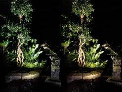 5W Blue LED Landscape Spotlight with Mounting Spike - 25W Equivalent - 250 Lumens - Black Housing -Nebo Sales Store LED Garden Light Natural Warm White GLUX xW5W S40B 1