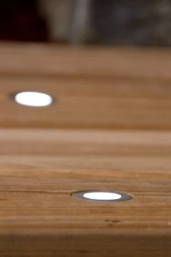 6-Pack 0.25W Round Metal Mini LED Deck/Step Lights - 40mm, 4500K Natural White, Brushed Nickel - Energy-Efficient Accent Lighting -Nebo Sales Store LED Garden Path Lighting Landscape Up Light