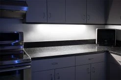 Corner Mount Aluminum LED Light Bar Fixture - 300 Lm/ft, Energy-Efficient Under Cabinet Lighting for Residential Use -Nebo Sales Store alb xkx raf 12v installed on