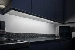 Corner Mount Aluminum LED Light Bar Fixture - 300 Lm/ft, Energy-Efficient Under Cabinet Lighting for Residential Use -Nebo Sales Store alb xkx raf 12v installed on4