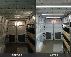 Aluminum LED Light Bar Fixture - Low Profile Surface Mount for Under Cabinet Lighting -Nebo Sales Store alb xkx smf 12v installed in van