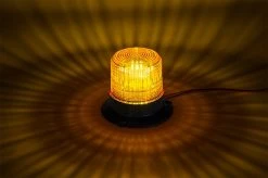 4-3/4" Amber LED Strobe Light Caged Beacon - Heavy-Duty Vehicle Lighting for Construction & Agriculture -Nebo Sales Store amber led strobe light caged beacon 60 led on