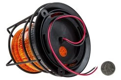 4-3/4" Amber LED Strobe Light Caged Beacon - Heavy-Duty Vehicle Lighting for Construction & Agriculture -Nebo Sales Store amber led strobe light caged beacon back