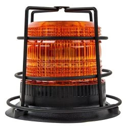 4-3/4" Amber LED Strobe Light Caged Beacon - Heavy-Duty Vehicle Lighting for Construction & Agriculture -Nebo Sales Store amber led strobe light caged beacon profile