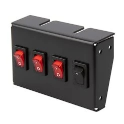 3-Position LED Rocker Switch Panel - 12V 30A DC Distribution Panel with Momentary Switch