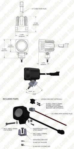 2" LED Pod Light - 10W 900 Lumens Off-Road Work Light for Vehicles & Emergency Use -Nebo Sales Store aux 10w s10b assembly digimark