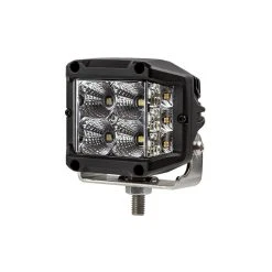 26W LED Pod Light - White & Amber Strobe Combo, Spot Beam, 2,340 Lumens, 2-Pack for Emergency & Service Vehicles