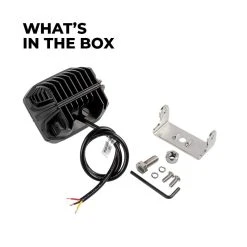 26W LED Pod Light - White & Amber Strobe Combo, Spot Beam, 2,340 Lumens, 2-Pack for Emergency & Service Vehicles -Nebo Sales Store aux 26w s200 x as whats in the box 2