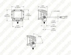 30W LED Pod Light - Spot/Flood Beam - 2,700 Lumens - Single or 2-Pack for Vehicles -Nebo Sales Store aux 30w s200 sp 2