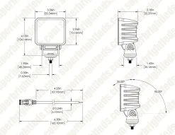 3” LED Pod Light - 40W Flood/Spot Beam - 3,800 Lumens - White - Vehicle Lighting -Nebo Sales Store aux 40w s60