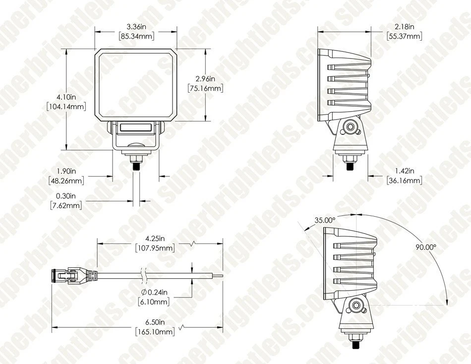 3” LED Pod Light - 40W Spot Beam, Yellow, 3,800 Lumens, 2-Pack for Emergency & Vehicle Lighting 5 3” LED Pod Light - 40W Spot Beam, Yellow, 3,800 Lumens, 2-Pack for Emergency & Vehicle Lighting - Image 5