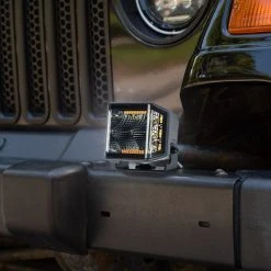 70W LED Pod Light with Amber Strobe - 8,400 Lumens Spot Beam for Emergency & Service Vehicles -Nebo Sales Store aux 70w s200 fl as app close up v1