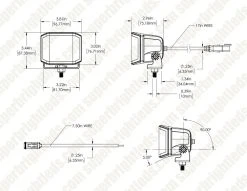 70W LED Pod Light - Side Shooter with Spot/Flood Beam - 8,400 Lumens for Emergency & Vehicle Lighting -Nebo Sales Store aux 70w s200 x dim drawings