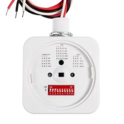 PIR Motion Sensor Fixture Mount - 360° Detection, 120-277 VAC, LED Lighting Compatible -Nebo Sales Store bri819p b o front dip switches