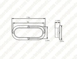 Optronics GloLight LED Backup Light - Flange Mount, Submersible, Oval, Clear for Trucks & Trailers -Nebo Sales Store bul111cfgp