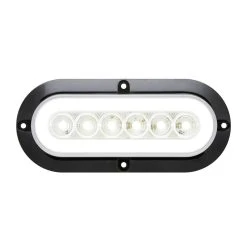 Optronics GloLight LED Backup Light - Flange Mount, Submersible, Oval, Clear for Trucks & Trailers -Nebo Sales Store bul111cfpgp on