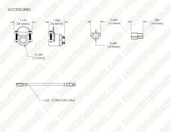 8" LED Under Cabinet Light Fixture - 120V - Selectable CCT (3000K/4000K/5000K) - 6W - Energy-Efficient Residential Lighting 21 8" LED Under Cabinet Light Fixture - 120V - Selectable CCT (3000K/4000K/5000K) - 6W - Energy-Efficient Residential Lighting -Nebo Sales Store c fox accessory dim drawings