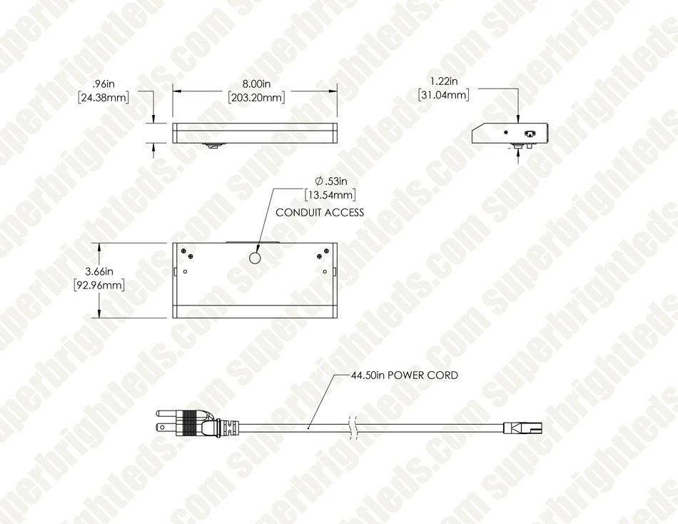 8" LED Under Cabinet Light Fixture - 120V - Selectable CCT (3000K/4000K/5000K) - 6W - Energy-Efficient Residential Lighting 10 8" LED Under Cabinet Light Fixture - 120V - Selectable CCT (3000K/4000K/5000K) - 6W - Energy-Efficient Residential Lighting - Image 10