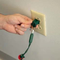 C9 Multicolor Christmas LED String Lights - 17ft, 25 Retro Faceted Bulbs, Green Wire, Multi-Color (Red, Yellow, Orange, Blue, Green) -Nebo Sales Store cls xc7 5m25 plugged in outlet