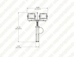 200W Dual-Head LED Work Light with Adjustable Tripod - 20,000 Lumens, 6500K Daylight - Portable Lighting for Construction, Workshops, and Outdoor Use 15 200W Dual-Head LED Work Light with Adjustable Tripod - 20,000 Lumens, 6500K Daylight - Portable Lighting for Construction, Workshops, and Outdoor Use -Nebo Sales Store collapse assembly