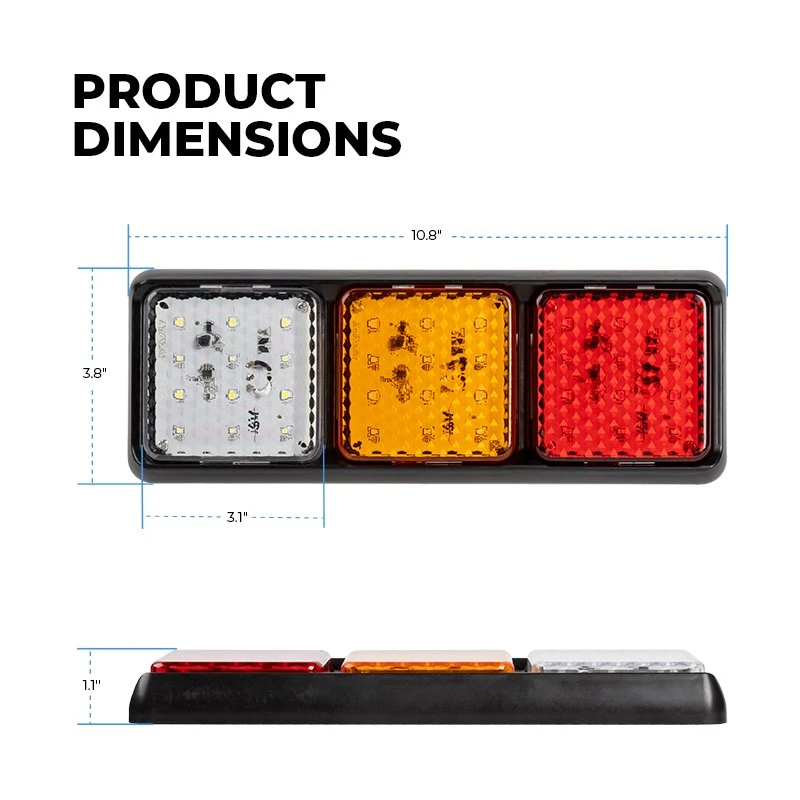 LED Truck & Trailer Rear Combination Lamps - Stop/Turn/Tail/Reverse Lights - Durable Pair for Enhanced Safety 3 LED Truck & Trailer Rear Combination Lamps - Stop/Turn/Tail/Reverse Lights - Durable Pair for Enhanced Safety - Image 3