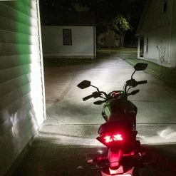 H11 LED Headlight Bulbs - 6500K Cool White, 4,400 Lumens, Fanless Design, Internal Driver - Perfect for Cars, Trucks, and SUVs -Nebo Sales Store customer photo h4 hlv4 headlight beam driveway 3