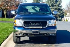 23" Titan Series Off-Road LED Light Bar - 144W Dual Row, 10,380 Lumens, Multi Beam Technology -Nebo Sales Store customer photo off raod led light bar multi beam spot flood gmc truck bumper mounted