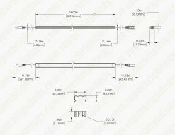 Aluminum LED Light Bar Fixture - Low Profile Surface Mount for Under Cabinet Lighting -Nebo Sales Store dims alb 30k24 smf 12v
