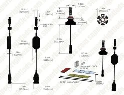 9012 LED Fanless Headlight & Fog Light Conversion Kit - 5,000 Lumens, Adjustable Color Temperature, Compact Heat Sinks 23 9012 LED Fanless Headlight & Fog Light Conversion Kit - 5,000 Lumens, Adjustable Color Temperature, Compact Heat Sinks -Nebo Sales Store dims drawings 9012 hlv5