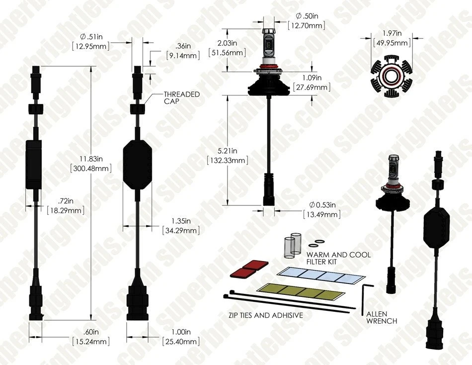 9012 LED Fanless Headlight & Fog Light Conversion Kit - 5,000 Lumens, Adjustable Color Temperature, Compact Heat Sinks 11 9012 LED Fanless Headlight & Fog Light Conversion Kit - 5,000 Lumens, Adjustable Color Temperature, Compact Heat Sinks - Image 11