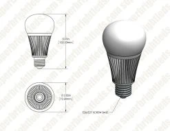 MiBoxer A19 Smart LED Bulb - RGB + Tunable White, Hubless, 9W (60W Equivalent), 850 Lumens, Optional RF Remote 10 MiBoxer A19 Smart LED Bulb - RGB + Tunable White, Hubless, 9W (60W Equivalent), 850 Lumens, Optional RF Remote -Nebo Sales Store dims drawings fut012