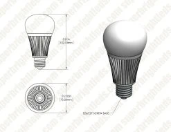 MiBoxer A19 Wi-Fi Smart LED Bulb - RGB & Tunable White, 9W (60W Equivalent), 850 Lumens, Works with Alexa & Google Home 13 MiBoxer A19 Wi-Fi Smart LED Bulb - RGB & Tunable White, 9W (60W Equivalent), 850 Lumens, Works with Alexa & Google Home -Nebo Sales Store dims drawings fut012 1