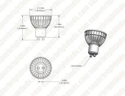 GU10 MiBoxer RGB+Tunable White Smart LED Bulb - Hubless, 4W, 35W Equivalent, 280 Lumens, RF Remote Optional 16 GU10 MiBoxer RGB+Tunable White Smart LED Bulb - Hubless, 4W, 35W Equivalent, 280 Lumens, RF Remote Optional -Nebo Sales Store dims drawings fut103
