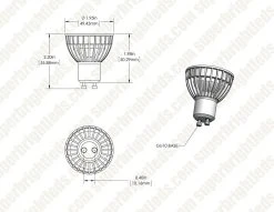 GU10 MiBoxer Wi-Fi Smart LED Bulb - RGB & Tunable White - Alexa & Google Home Compatible - 4W, 280 Lumens 13 GU10 MiBoxer Wi-Fi Smart LED Bulb - RGB & Tunable White - Alexa & Google Home Compatible - 4W, 280 Lumens -Nebo Sales Store dims drawings fut103 1