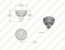 MR16 MiBoxer RGB+Tunable White Smart LED Bulb - 4W, 35W Equivalent, 280 Lumens, RF Remote Optional -Nebo Sales Store dims drawings fut104 1