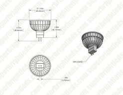 MR16 MiBoxer RGB + Tunable White LED Bulb - 4W, 35W Equivalent, 280 Lumens - Smart Lighting for Homes -Nebo Sales Store dims drawings fut104 1