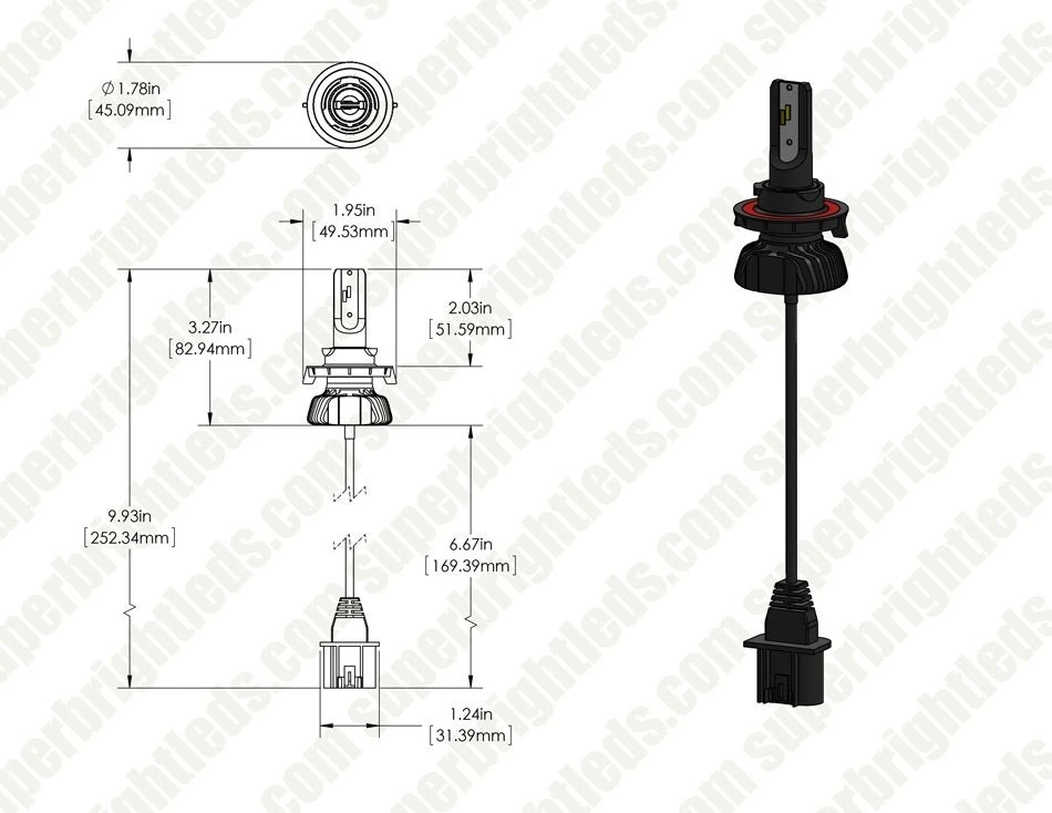 H13 Dual-Color LED Headlight Conversion Kit with Fog Light Function - 4,500 Lumens - White/Yellow - Fanless Design 11 H13 Dual-Color LED Headlight Conversion Kit with Fog Light Function - 4,500 Lumens - White/Yellow - Fanless Design - Image 11