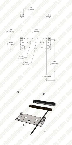 3 Inch LED Hardscape Light - 2700K Warm White - Durable Mounting Plate Included 31 3 Inch LED Hardscape Light - 2700K Warm White - Durable Mounting Plate Included -Nebo Sales Store dims drawings hslf 27k70