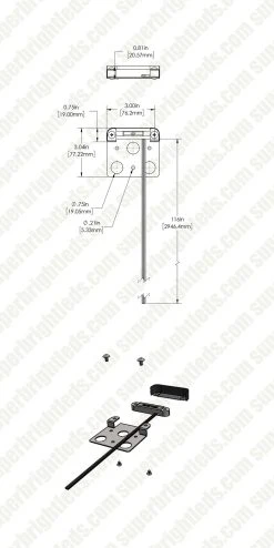 3 Inch LED Hardscape Light - 2700K Warm White - Durable Mounting Plate Included 29 3 Inch LED Hardscape Light - 2700K Warm White - Durable Mounting Plate Included -Nebo Sales Store dims drawings hslf 30k30