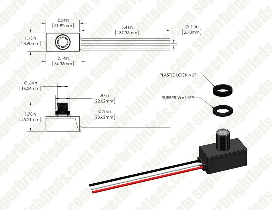 120-277 VAC Photocell Sensor JL-423C - Dusk to Dawn Light Control Switch 7 120-277 VAC Photocell Sensor JL-423C - Dusk to Dawn Light Control Switch - Image 7
