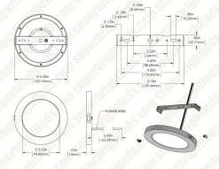 5" LED Downlight - White Magnetic Trim - 6W Dimmable Flush Mount Ceiling Light - 3000K/4000K - 360 Lumens - 50W Equivalent -Nebo Sales Store dims drawings lprm 30k 40k5 6 2