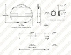 Rechargeable LED Road Flares - 3-Pack Flashing Emergency Roadside Safety Lights for Vehicles -Nebo Sales Store dims drawings sf a16r 6pk case01